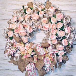 Spring floral wreath